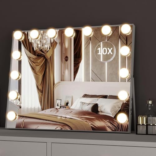 NEUWEABY Vanity Mirror with 15 LED Lights