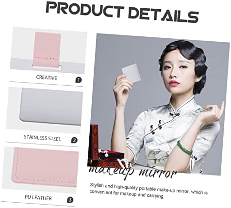Angoily Portable Makeup Mirror with Steel Frame 1