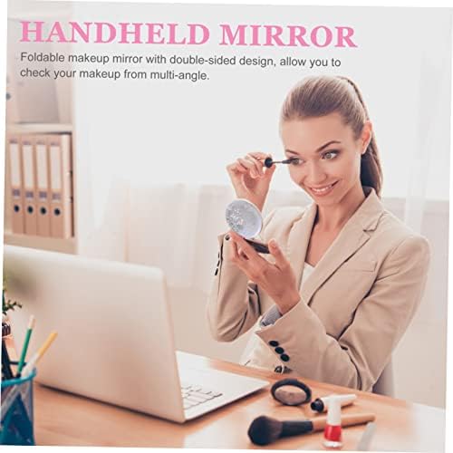 Portable Double-Sided Compact Mirror for Travel Makeup