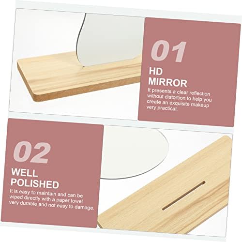 Elegant Flip Movable Makeup Mirror with LED Stand