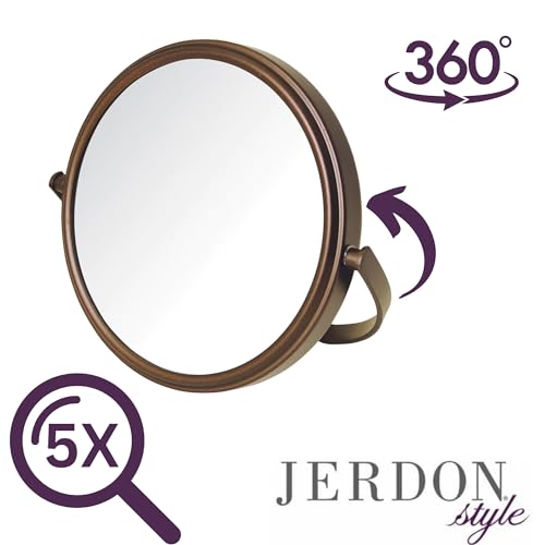 Models Choice JERDON Tabletop Vanity Mirror with Bronze Finish