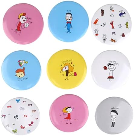 WOIWO 10PCS Cartoon Mini Portable Makeup Mirror Set