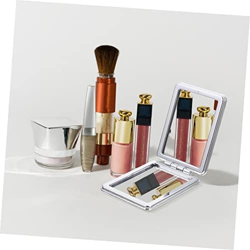 Portable Double-Sided Compact Mirror for Travel Makeup