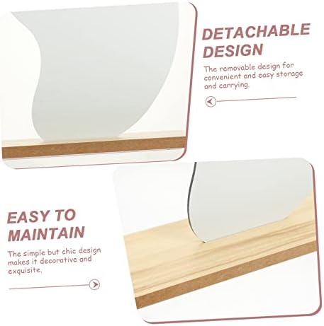 Alipis Acrylic Vanity Mirror with Wooden Base 1