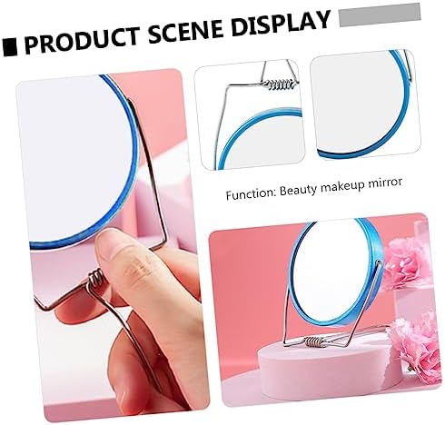 Double-Sided Portable Round Cosmetic Mirror for Girls