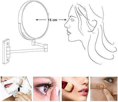 360 Degree Swivel Bathroom Mirror with 3X Magnification