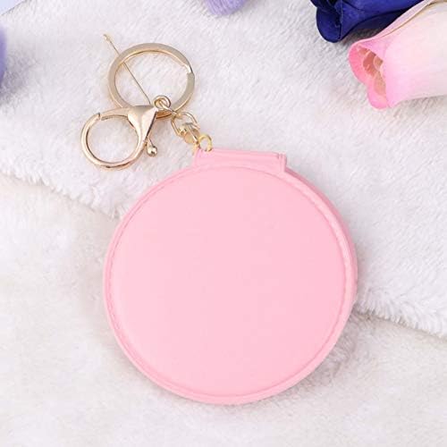 Double-Sided Compact LED Mirror with PU Leather Frame
