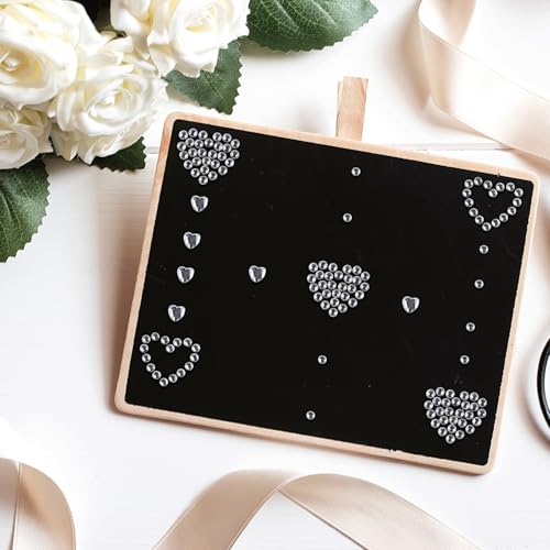 Gaduupa 3 Sheets Face Rhinestone Stickers White