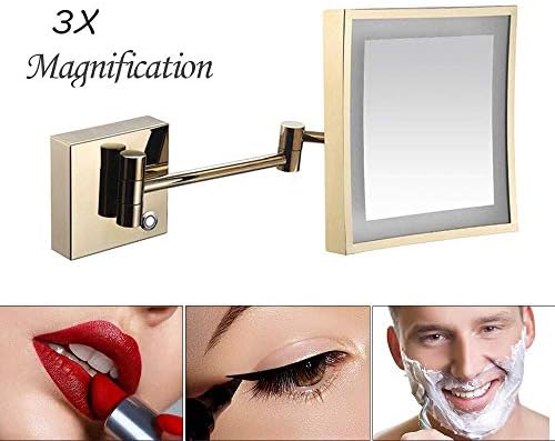 Wall Mounted Makeup Mirror with Lights 3X Magnification