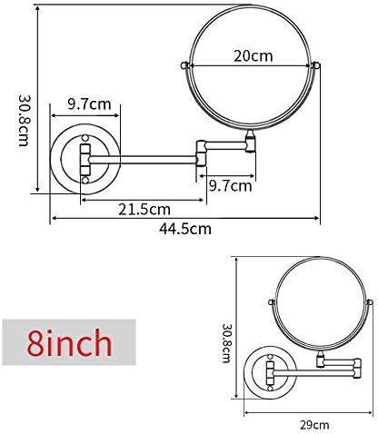 LCARY Adjustable Makeup Mirror 6inch Wall Mounted