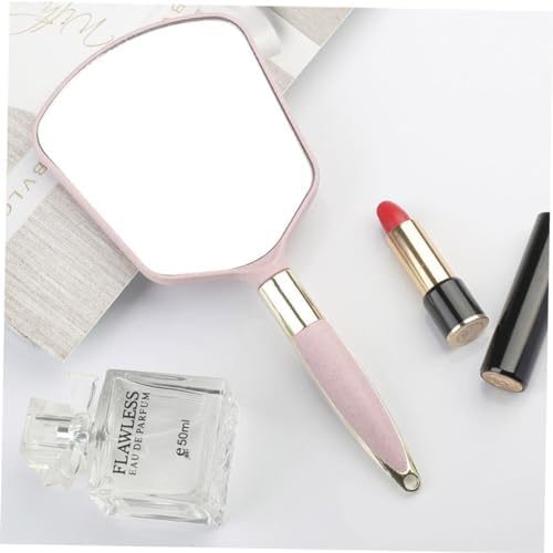 VINTORKY Ergonomic Handle Makeup Mirror Travel Portable Wall-Mounted with Hook
