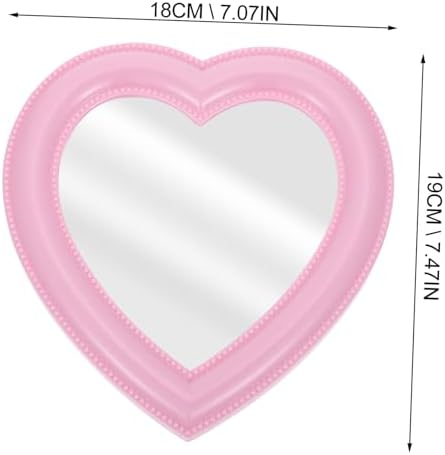 Mikinona Heart Shaped Vanity Mirror for Desk