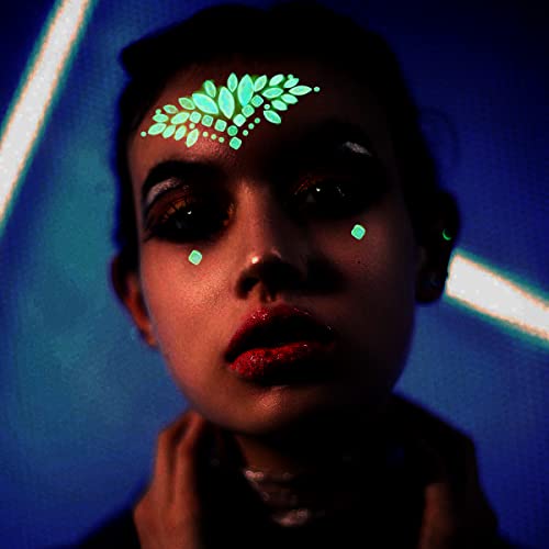 Glow in The Dark Face Jewels for Festivals and Raves