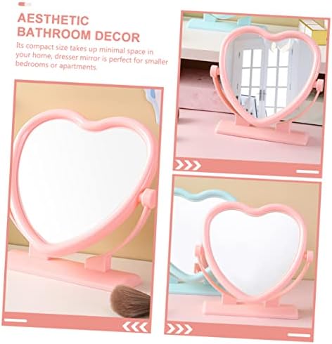 Heart Shaped Double Sided Mirror Portable Vanity Mirror