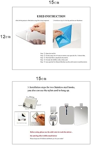 AOKID Fogless Shower Mirror with Squeegee and Dual Mounting Options 1