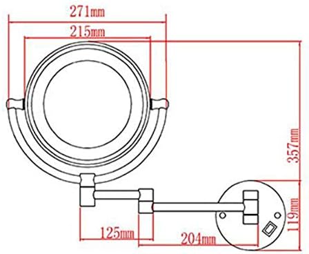 AMHIL Makeup Mirror Wall Mounted 360 Rotating