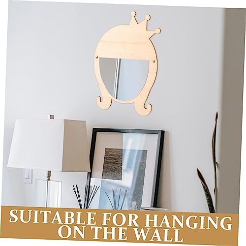 Cute Wooden Makeup Mirror for Girls Home Decor