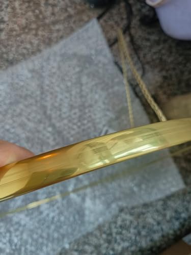 Full Body Door Mirror with Hanging Braided Rope Gold 92x159in