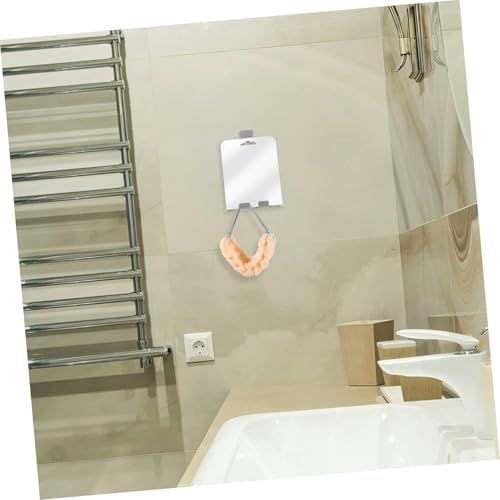 Fogless Shower Mirror with Razor Holder and Hooks