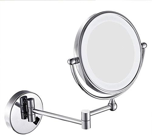 DEIHGE Wall Mounted Makeup Mirror with LED Light and Magnification