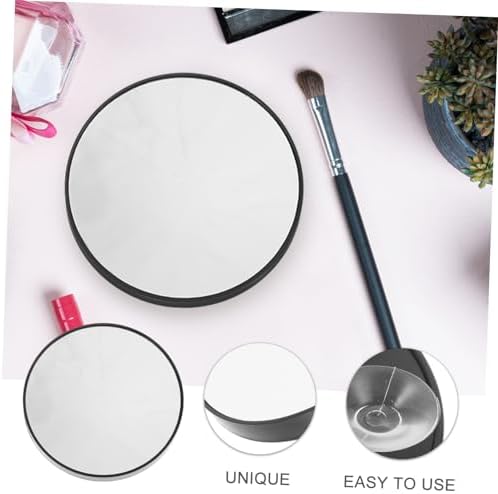 OUNONA 10x Magnifying Mirror with Suction Cups Black