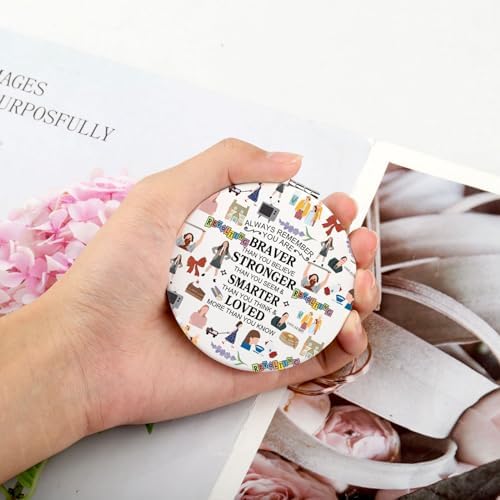 WSNANG Musical Compact Makeup Mirror with Encouraging Message