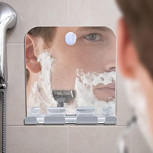 JUOPZKENN Fogless Shower Mirror with Shaving Holder