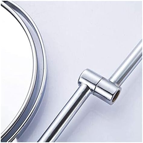 Wall-Mounted Double-Sided Chrome Mirror with Magnification