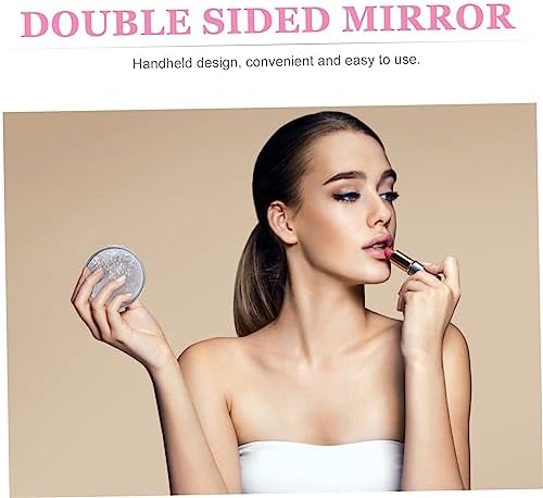 Portable Double-Sided Compact Mirror for Travel Makeup