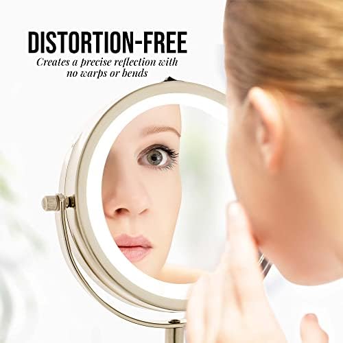 OVENTE 6 Lighted Makeup Mirror with Dual Magnification
