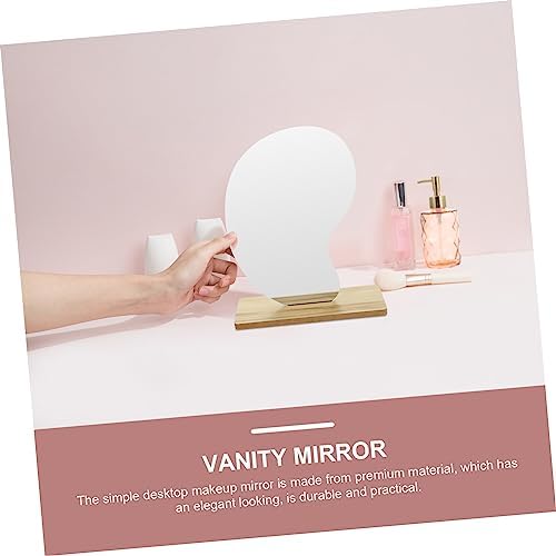 LIFKOME Aesthetic Movable Makeup Mirror with Wooden Stand 1