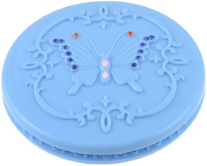 Qtqgoitem Double-Sided Baby Blue Makeup Mirror 1