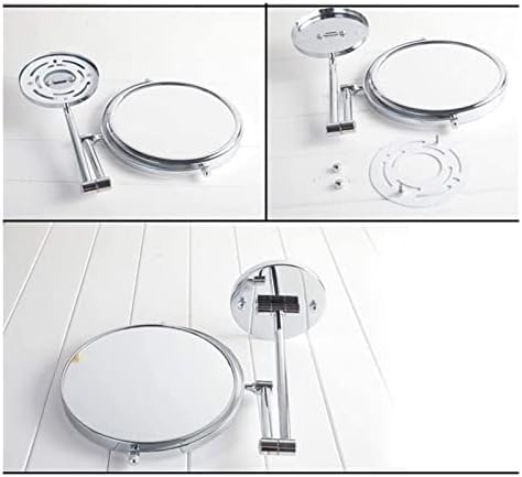 Wall-Mounted 8-Inch Double-Sided 5X Magnifying Vanity Mirror