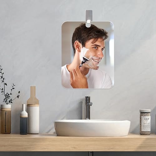 WAURCSY Fogless Shower Mirror 2PCS Set