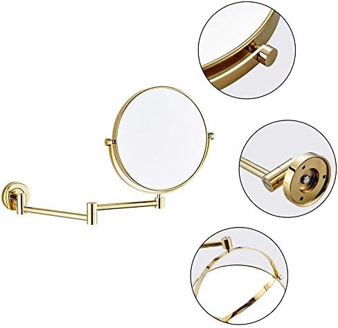 LCARY 8 Inch Adjustable Makeup Mirror Wall Mount