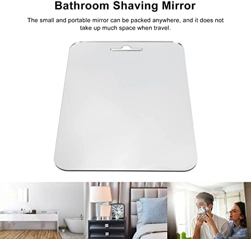 Stainless Steel Shower Mirror with Anti-Fog Coating 1
