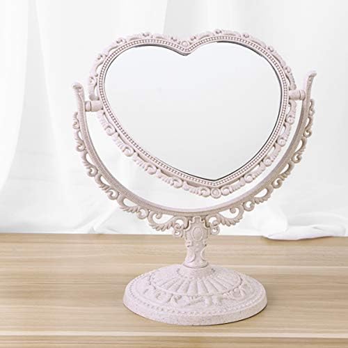 Lurrose Heart Shaped Vanity Mirror with 2X Magnification