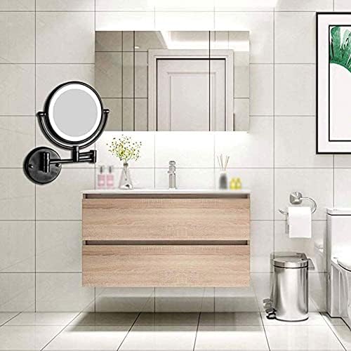 FUDGIO 8-Inch Wall Mount Makeup Mirror with 360 Degree Swivel