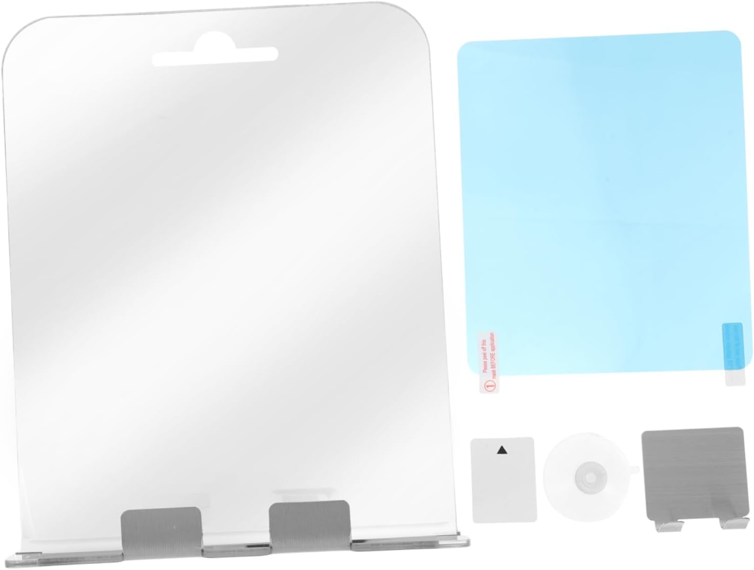 Fogless Shower Mirror with Razor Holder and Hooks