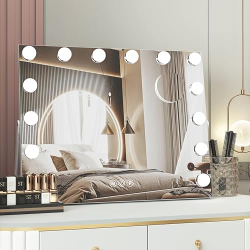 NEUWEABY Vanity Mirror with 15 LED Lights
