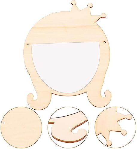 Cute Cartoon Wooden Makeup Mirror for Home and Beauty Use