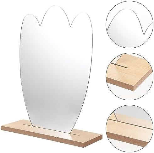 Cute Irregular Desk Mirror with Sturdy Stand