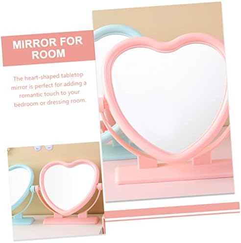 VALICLUD Heart Shaped Double Sided Makeup Mirror Portable