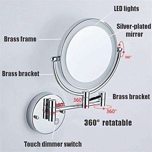 AMHIL 360 Rotate Makeup Mirror Wall Mounted