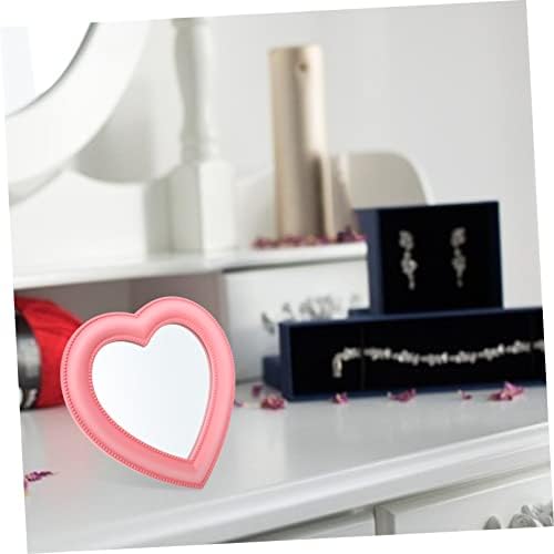 Beaupretty Heart Shape Makeup Mirror with Stand