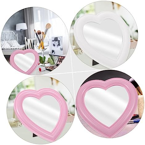 MAGICLULU Heart Shaped Makeup Mirror 2 Pack 1
