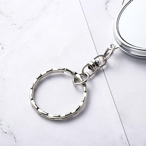 Portable Folding Mirror Keychain with Double-Sided Design