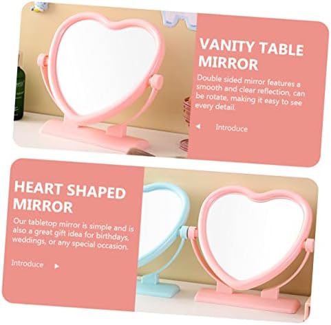 Vaguelly Heart Shaped Double Sided Vanity Mirror 1