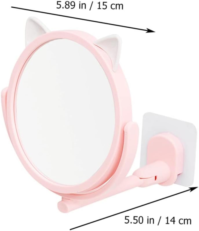 Wall-Mounted Folding Mirror for Bathroom and Vanity Use