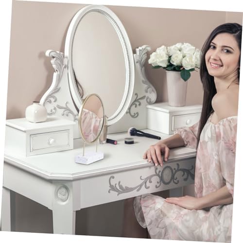 IMIKEYA Portable Makeup Mirror with Stand
